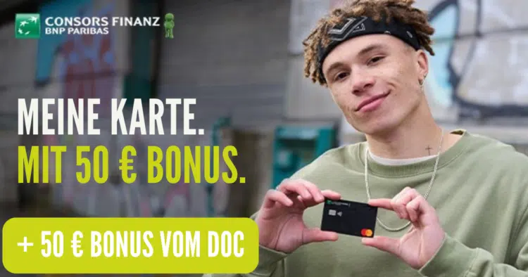 Consors Finanz Mastercard mit insg. 100€ Bonus! 💵💵
