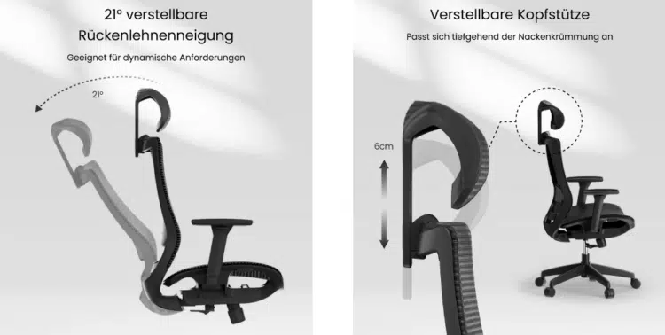 Ergonomischer Vollnetz-Bürostuhl FlexiSpot BS4
