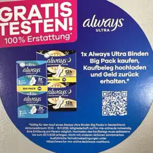 Always Ultra gratis testen Aktion