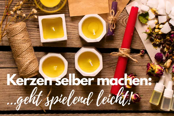Kerzen selber machen - unterschiedliche Formen und Farben