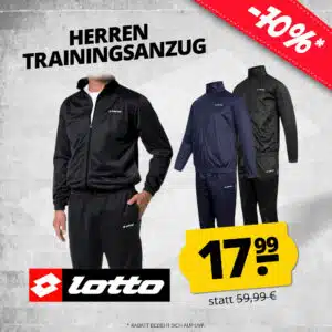 Thumbnail 🏃 Lotto Herren Trainingsanzug in schwarz oder blau für nur 17,99€ zzgl. Versand