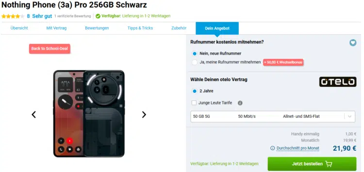 Nothing Phone (3a) Pro Handytarif