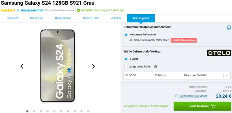 Samsung Galaxy S24 Handytarife