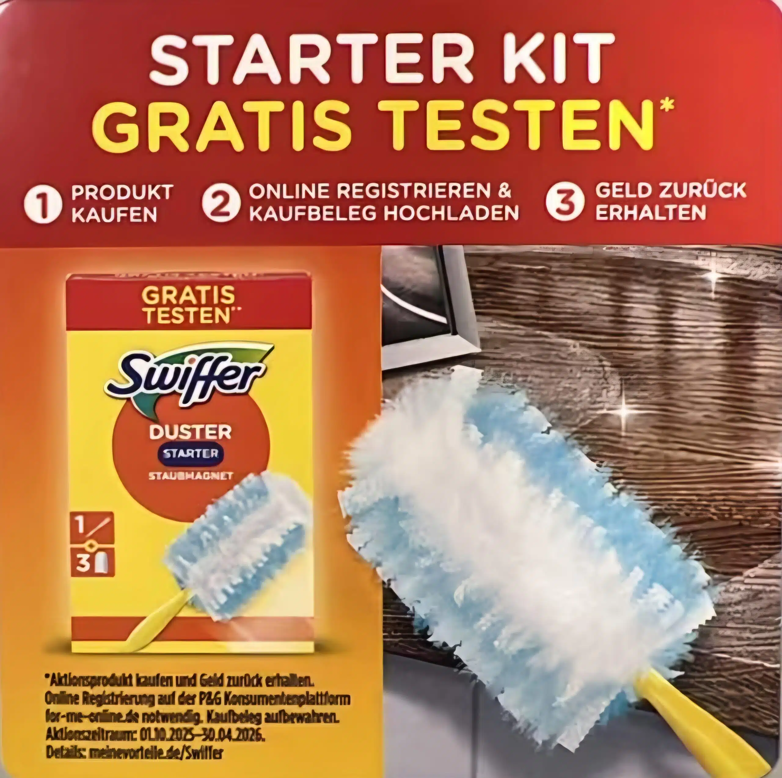 Swiffer gratis testen: Starter Kit! 🧹 Bis 30.04.2026! 😀