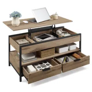 Thumbnail VASAGLE Couchtisch mit Schubladen für 61,99€ (statt 73€)