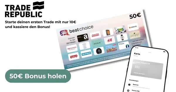 Trade Republic Depot mit 50€ Bonus