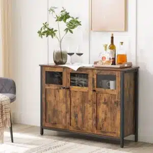 Thumbnail 🗄️ VASAGLE Sideboard Vintagebraun-Schwarz für 66,99€ (statt 80€)