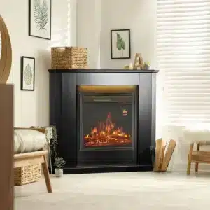 Thumbnail Juskys Elektrischer Kamin 1000W/2000W für Ecken in schwarz oder weiß für 183,99€ (statt 240€)