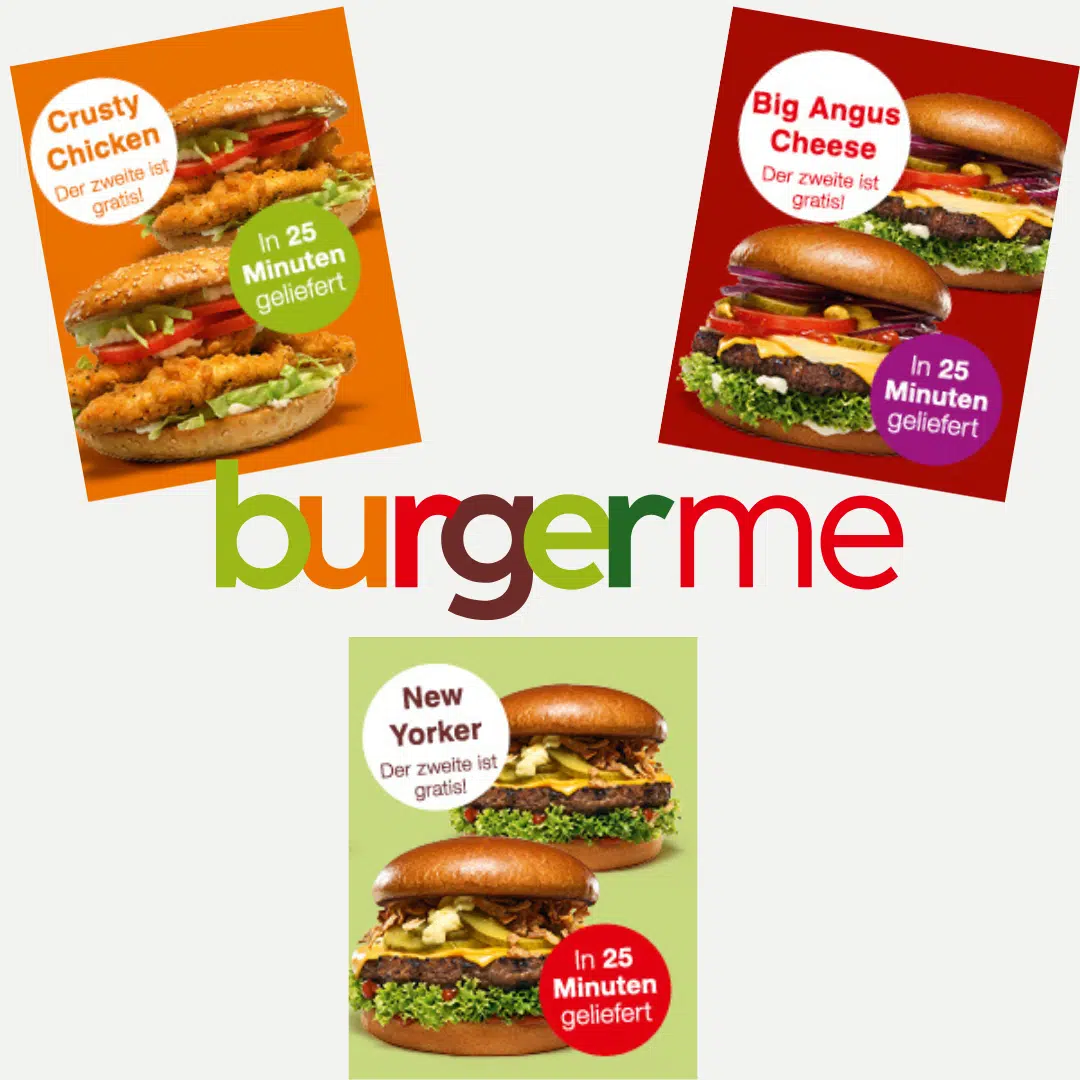 Thumbnail 🍔 burgerme: Genieße zwei, bezahle einen Burger