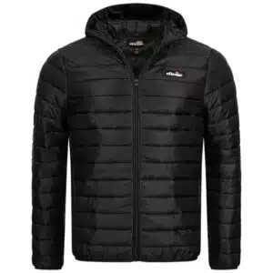 Schwarze ellesse Daunenjacke von vorne