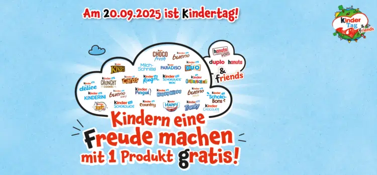 Kinder gratis Produkte am Weltkindertag 2025
