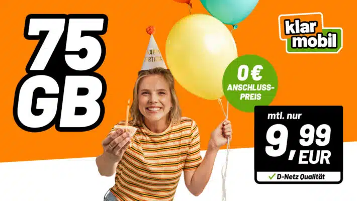 Klarmobil: SIM-only Geburtstags-Tarife im Vodafone-Netz