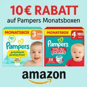 Thumbnail 👶 Amazon: Pampers mit 10€ Rabatt z.B. Pampers Premium Protection Größe 5 für 38,15€ (statt 58€)