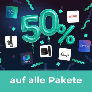 Thumbnail waipu.tv Geburtstagsaktion: 50% Rabatt für 12 Monate 🎉 alle TV-Sender + Netflix ab 9€/Monat // + Disney+ ab 10€/Monat