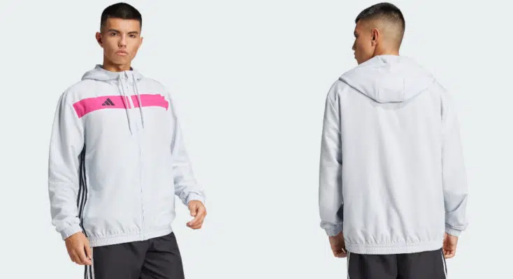 adidas Tiro 25 Essentials Woven Hoodie Grau/Magenta