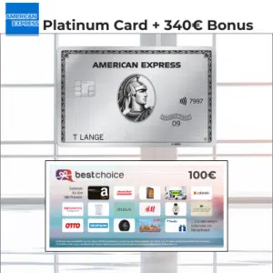 Thumbnail 100€ BestChoice-Gutschein vom Doc zusätzlich 🤩 340 € Startguthaben oder 85.000 Membership Rewards® Punkte für American Express Platinum Card (+200 € Reiseguthaben pro Jahr)