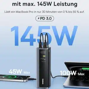 Thumbnail Baseus EnerGeek 145W Powerbank (20.800mAh) für 47,44€