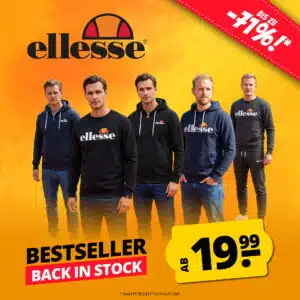 Thumbnail ellesse Mega-Sale bei SportSpar – z.B. mit Jogginghosen, T-Shirts &amp; mehr