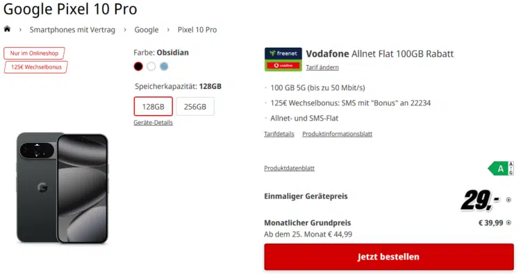 Google Pixel 10 Pro Handytarif