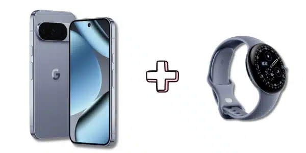 Google Pixel 10 Pro in Moonstone + Pixel Watch 4, auch in Moonstone