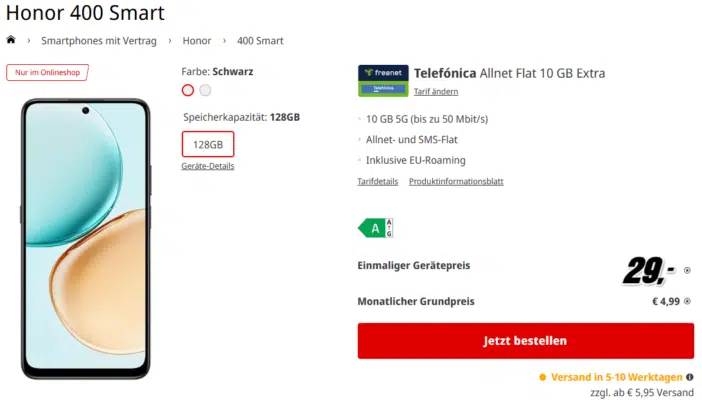 Honor 400 Smart Handyvertrag
