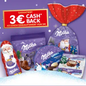 Cashback Milka: 3€ auf Weihnachtsprodukte ab 9€ Einkaufswert