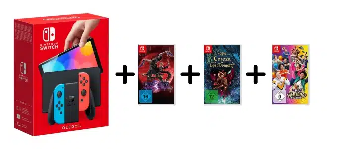Nintendo Switch OLED mit 3 Spielen