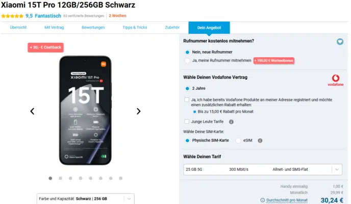 Xiaomi 15T Pro Handytarif
