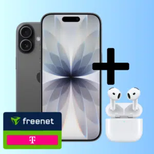 Thumbnail Apple iPhone 17 (256GB) für 99€ + 50GB LTE/5G Allnet für 49,95€ mtl. + 150€ Wechselbonus + 0€ AG + GRATIS AirPods 4 (Telekom Magenta M)