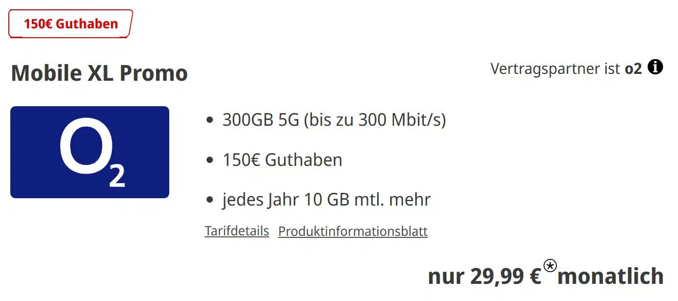 o2 Mobile XL Tarif bei MediaMarkt