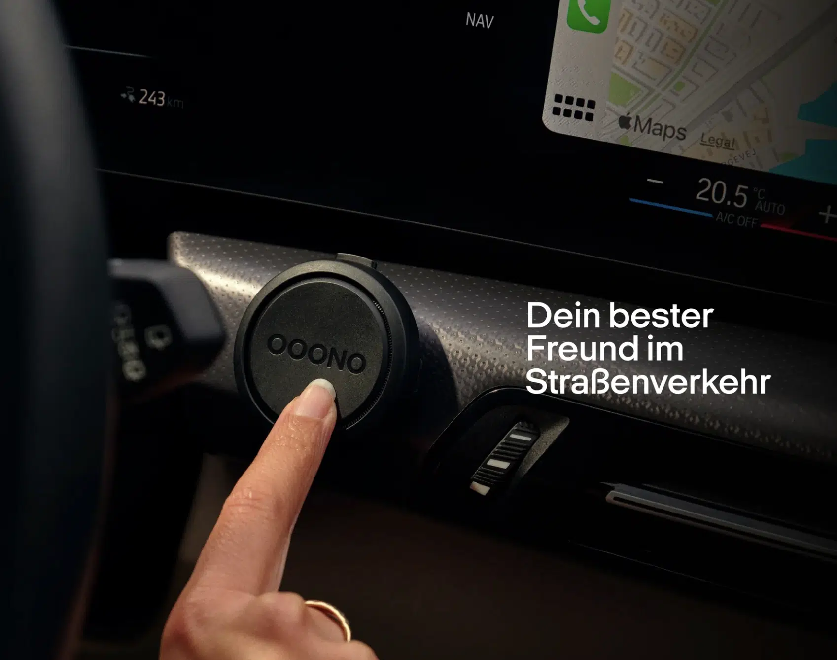 Der ooono CO-DRIVER NO2 im Einsatz mit dem Schriftzug