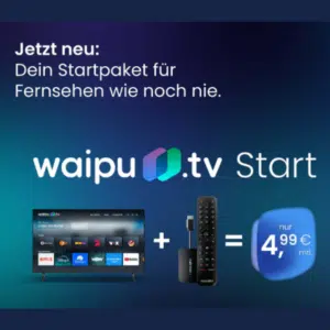 Thumbnail Neue Hardware und TV zum TOP-Preis 🚨 Neuer waipu.tv Stick (2. Gen) einmalig 4,99€ + 1 Jahr über 240 TV-Sender für 4,99€ monatlich (statt 119,88€)