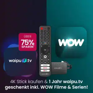 Thumbnail 🔥 BESTE TV-STREAM-KOMBI 😲 waipu.tv 4K Stick für 59,99€ + 1 JAHR Kino-Blockbuster und TOP-Serien + 300 TV-Sender (alle private Sender in HD) - waipu.tv + WOW Filme &amp; Serien Special
