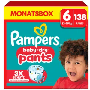 Thumbnail Pampers Baby-Dry Pants Größe 6 - 138 Windeln 13kg-19kg für 40,55€ (statt 55€)