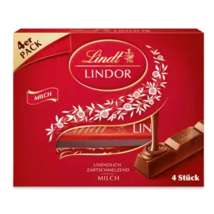 Thumbnail 🍫 Lindt Lindor Sticks Milch 4 Stück für 3,24€ (statt 4,69€)