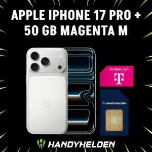 Thumbnail Preis-Leistungs-Champ 👑 Apple iPhone 17 Pro (256GB) für 479€ + 50GB LTE/5G Allnet für 39,95€ mtl. + 150€ Wechselbonus + 0,00€ AG (Telekom Magenta Mobil M)