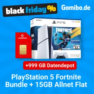 Thumbnail GRATIS PS5 Slim Fortnite Flowering Chaos Bundle + 15GB 5G/LTE Allnet für 29,99€/Monat + 100€ Wechselbonus (Vodafone Smart Entry)