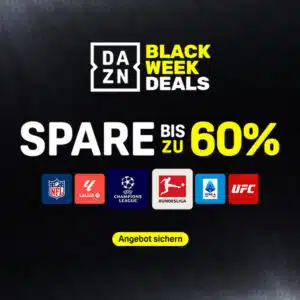 Thumbnail DAZN Black Friday Deal: Jahresabos günstiger ➡️ Super Sports für mtl. 9,99€ / Unlimited für mtl. 29,99€ / Unlimited Plus für 44,99€