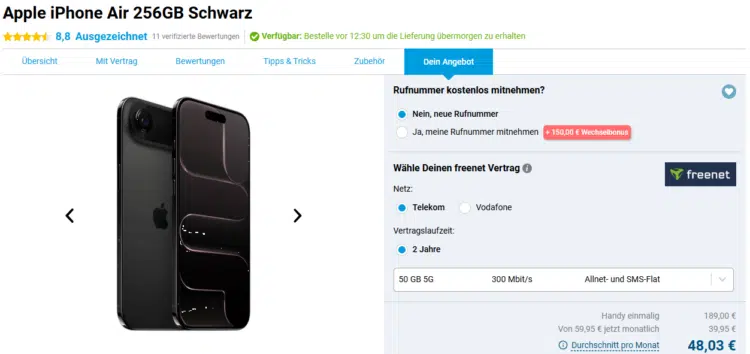 Apple iPhone Air Handytarif