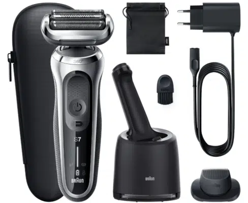 BRAUN 71-S7200cc Herrenrasierer Series 7 Silberfarben 360° Flex System