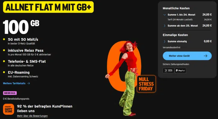 Congstar Black Friday Allnet Flat