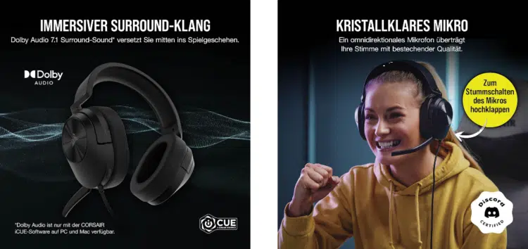 Gaming-Headset Corsair HS55 Surround