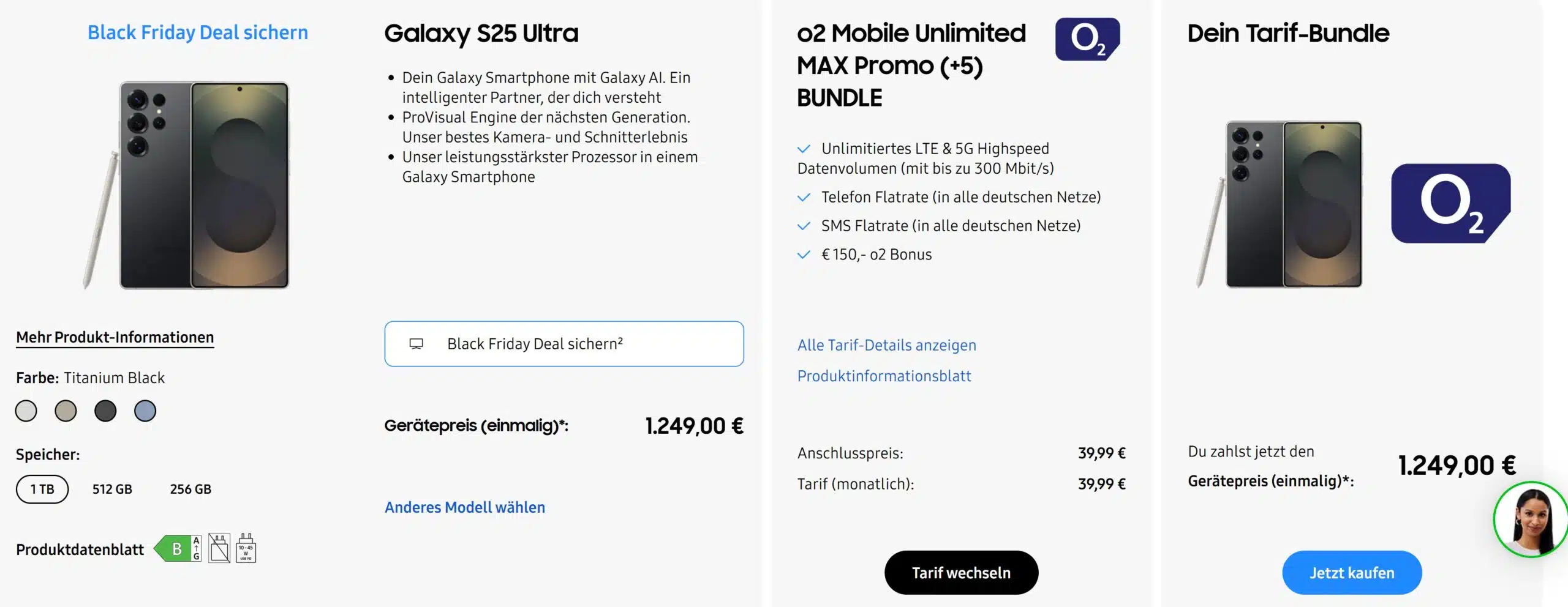 Samsung Singles Day Tarif-Angebot mit Bundle vom Galaxy S25 Ultra