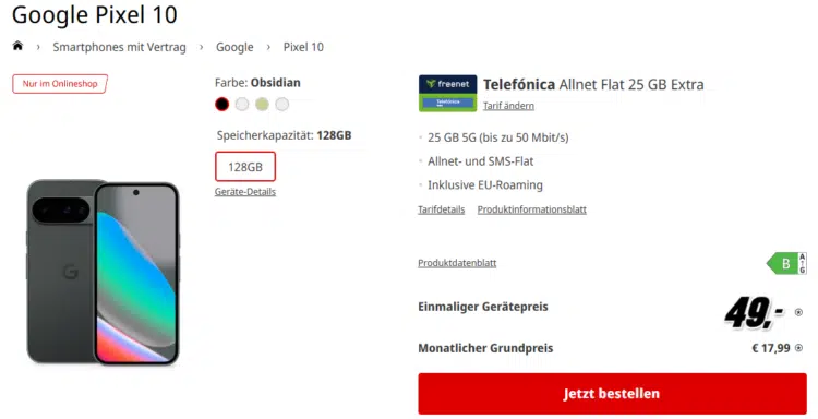 Google Pixel 10 Handytarif
