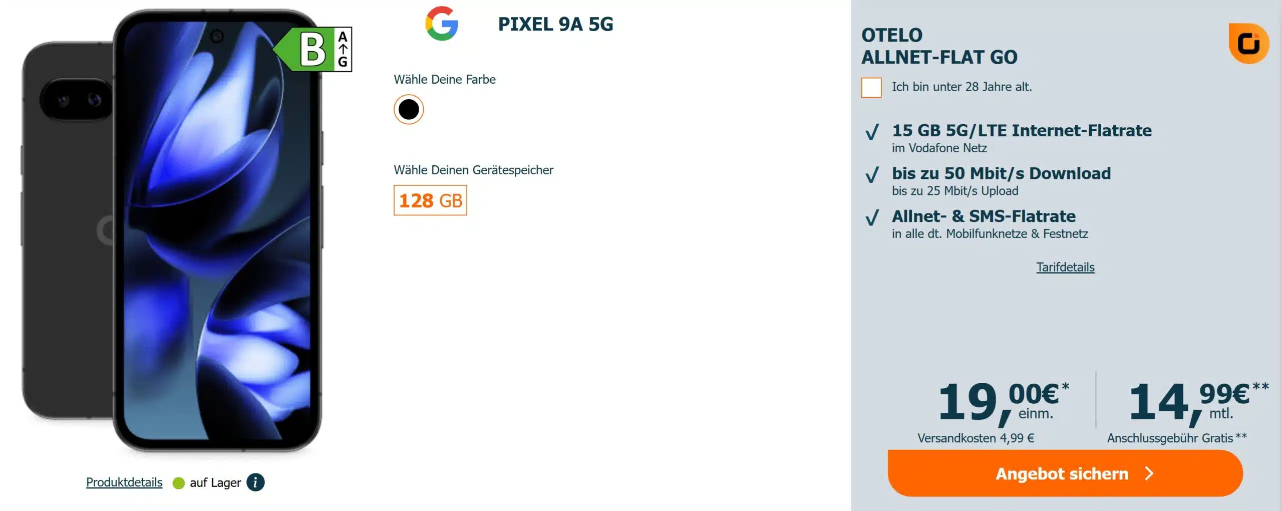 Google Pixel 9a im LogiTel Tarif