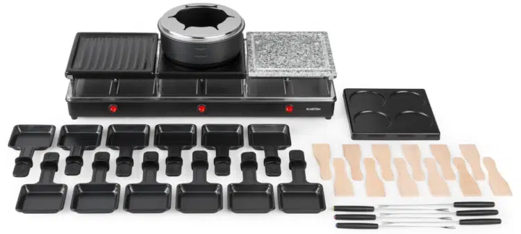 Klarstein Fonduelette XL 3-in-1 Raclette-Grill & Fondue