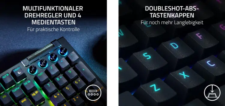 Mechanische Gaming-Tastatur Razer BlackWidow V4 (Green Switch)