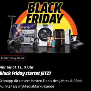 Thumbnail MediaMarkt Black Friday Aktion 2025 🎧 Apple AirPods 4 mit ANC für 139€ ➡️ Bestpreis