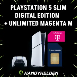 Thumbnail Effektiv GRATIS dank 250€ Bonus!! 😲 PS5 Slim Digital Edition Fortnite Edition für 44,95€ mit Telekom 5G Unlimited Tarif für 27,95€/Monat