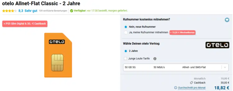 PS5 Slim Digital Handytarif